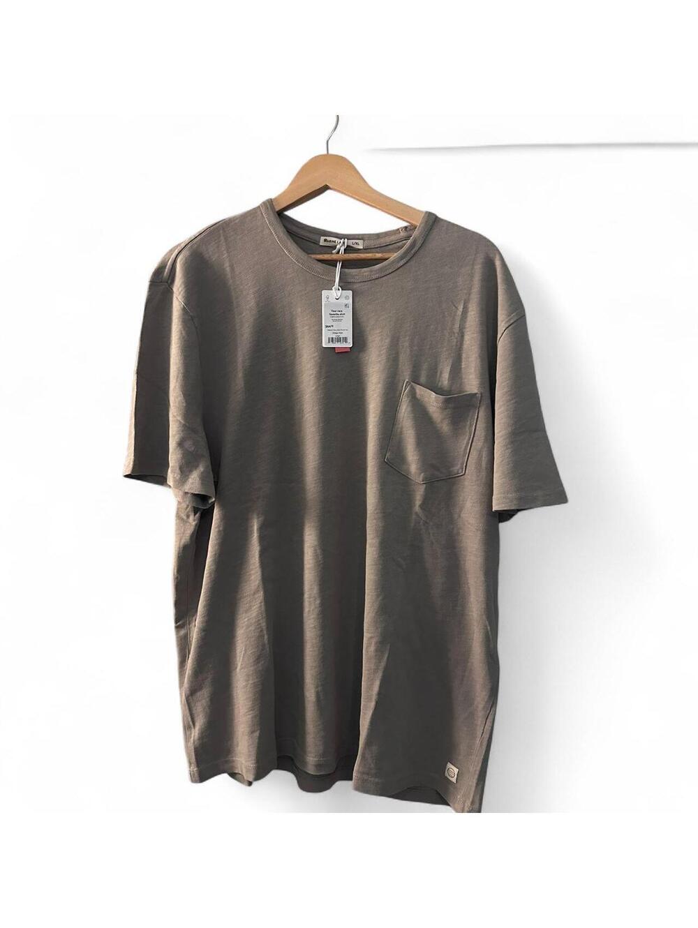 Marine Layer Relaxed Heavy Slub Pocket Tee Vintage Khaki L/XL NWT